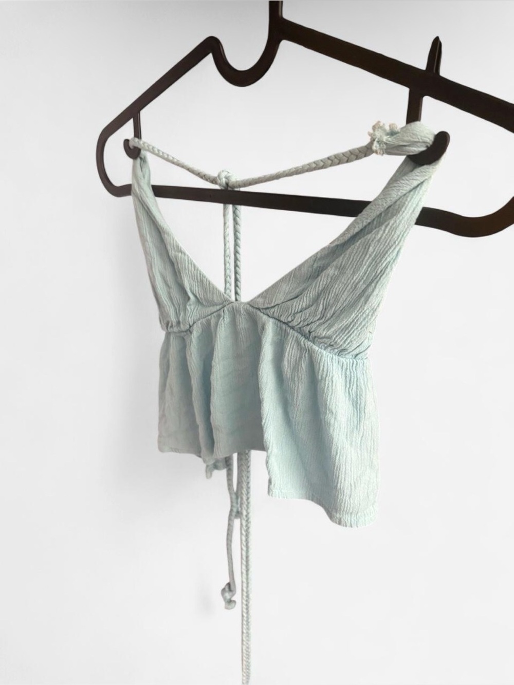 Garage Mint Tie-Back Cropped Camisole